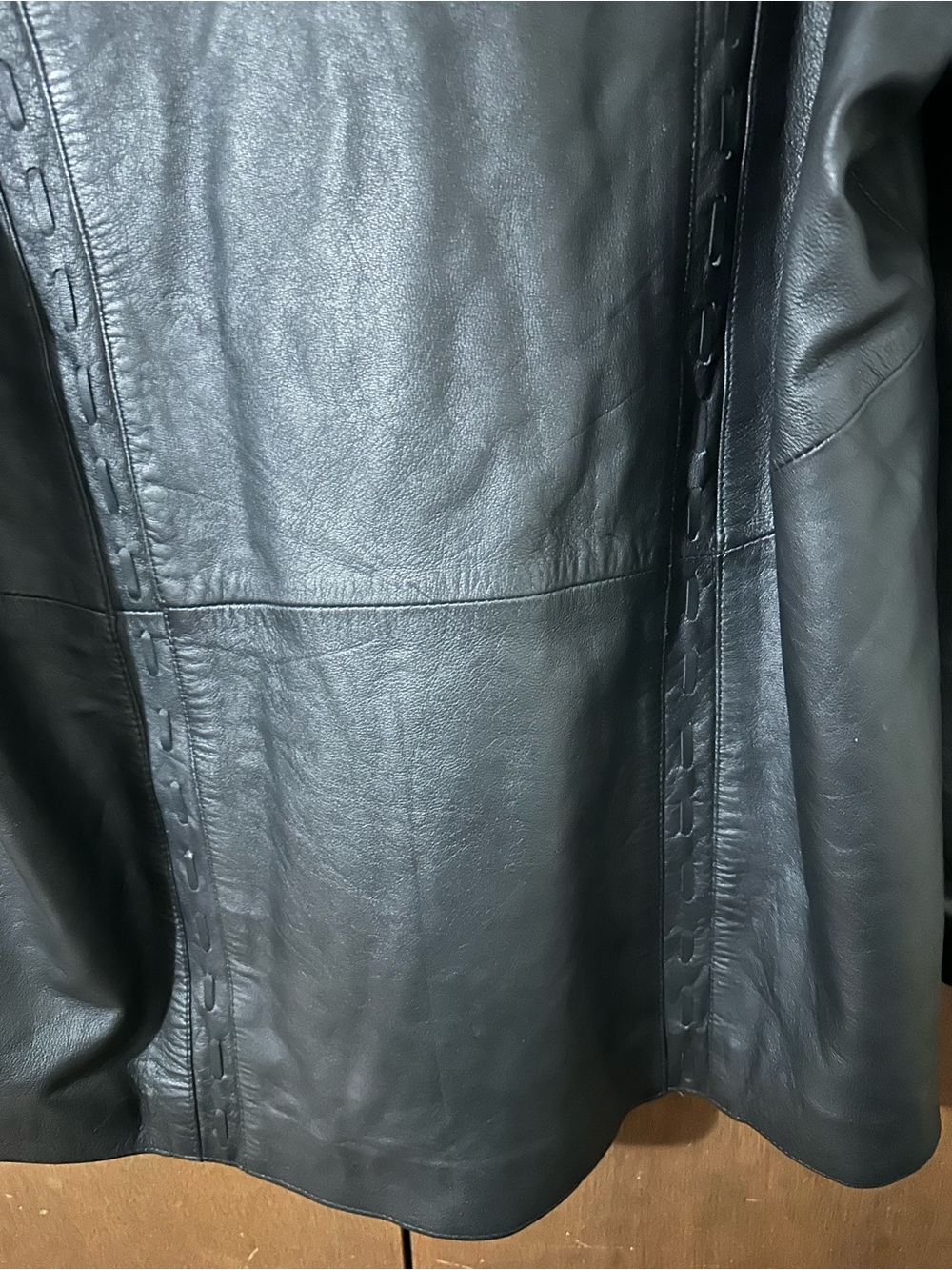Boutique of Leathers Classic Women's Leather Button-Front Jacket Black Size 16 - Picture 10 of 14